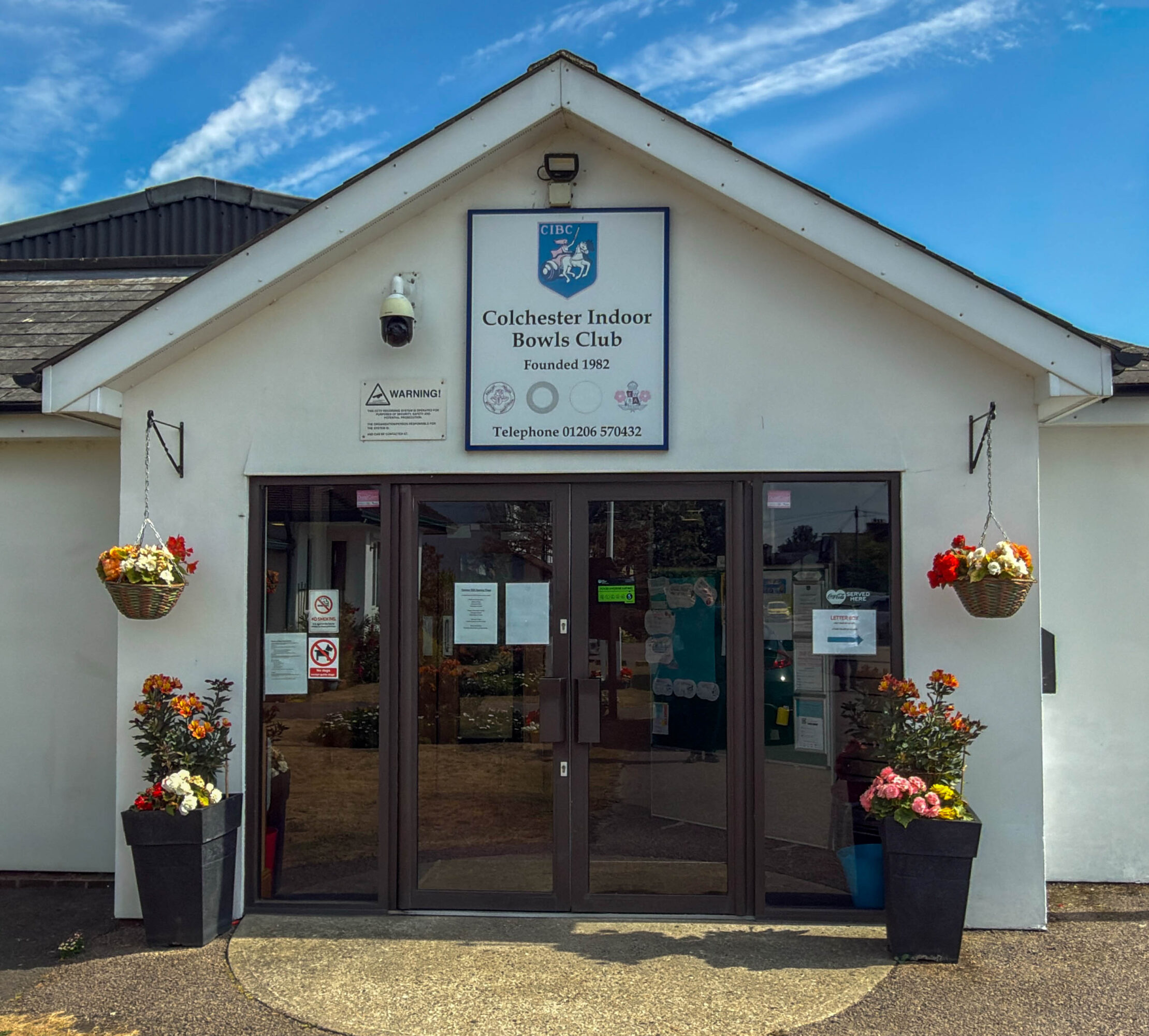 Colchester Indoor Bowls Club Front Entrance